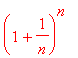 (1+1/n)^n