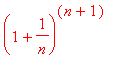 (1+1/n)^(n+1)