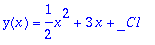 y(x) = 1/2*x^2+3*x+_C1