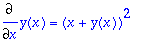 Diff(y(x),x) = (x+y(x))^2