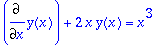 Diff(y(x),x)+2*x*y(x) = x^3