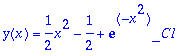 y(x) = 1/2*x^2-1/2+exp(-x^2)*_C1