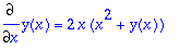 Diff(y(x),x) = 2*x*(x^2+y(x))