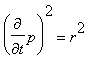 Diff(p,t)^2 = r^2
