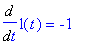 Diff(l(t),t) = -1
