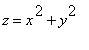 z = x^2+y^2
