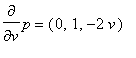Diff(p,v) = (0, 1, -2*v)