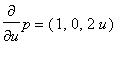 Diff(p,u) = (1, 0, 2*u)