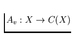 $A_v: X \to C(X)$