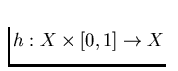$h: X \times [0,1] \to X$