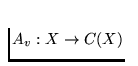 $A_v: X \to C(X)$