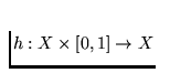 $h: X \times [0,1] \to X$